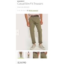 Basement Mens Chinos Trousers