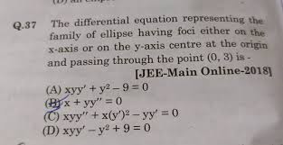 Q 37 The Diffeial Equation