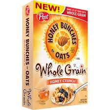 oats whole grain honey crunch cereal