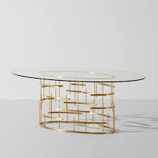 Nuevo Oval Tiffany Dining Table Gold