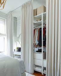 closet door curtains ideas tips