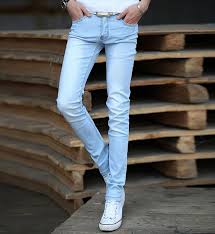 2020 New Mens Light Blue Jeans Straight Denim Long Pants Fashion Men Skinny Jeans From Honey111 18 08 Dhgate Com