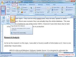 Learn Microsoft Word 2007 Insert Tab
