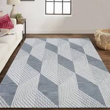 c1679 grey 5 ft x 8 ft hand tufted looped pile wool area rug