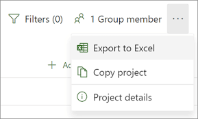 export your project to excel