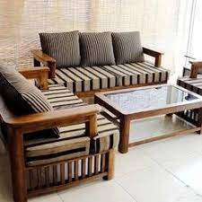 5 seater modular wooden sofa set