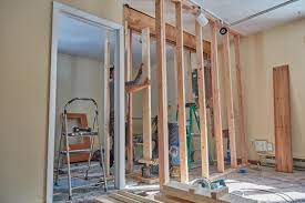 load bearing wall with a support beam