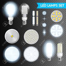 Realistic Turned On And Off Led Lamps And Lights Effects Of Different