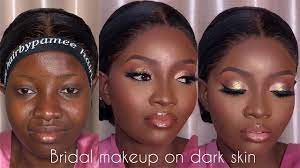 beautiful bridal makeup on a dark skin
