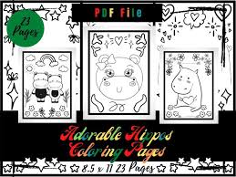 Signup to get the inside scoop from our monthly newsletters. Adorable Hippos Coloring Pages For Kids Hippo Animal Coloring Sheets Pdf Teaching Resources