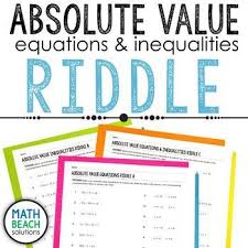 Solving Absolute Value Equations And