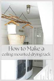 diy ceiling mounted clothes drying rack