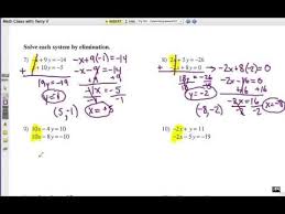 Solve Systems Of Equations Elimination