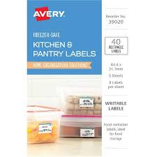 Order dishwasher safe stickers from identame labels! Avery Rectangle Removable Freezer Safe Labels 40 Pack Officeworks