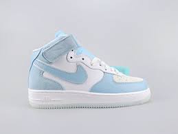 Nike Air Force 1 07 White Light Blue Unisex Athletic Sneakers Nikeshoeszone Com
