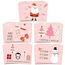 Our huskies send you christmas cards! Amazon Com 50 Cute Christmas Greeting Cards With Envelopes 5 Assorted Fun Pink Winter Holiday Designs Perfect For Children S School Teacher Student Classroom Card Exchange 50 Pack Boxed Set By Digibuddha Vha0020 Handmade