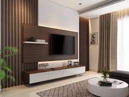 Wooden Tv Wall Cabinet Laminate Finish