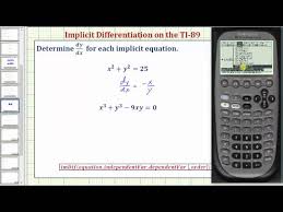 Implicit Diffeiation On The Ti 89