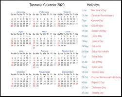 Why are nigerian holidays so long awaited? Free 2020 Tanzania Printable Calendar With Public Holidays