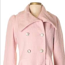 Ladies Pink Pea Coat