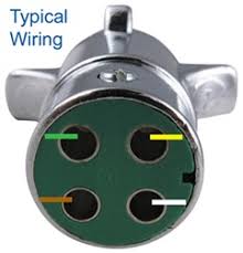 6 way systems, round plug. How To Wire 4 Way Round Pin Trailer Wiring Connector Pk11409 Etrailer Com