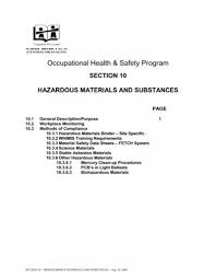 hazardous materials and substances