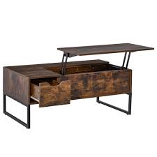 Homcom Wood Lift Top Coffee Table With