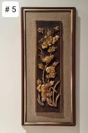 Framed Old Wood Carved Wall Panel