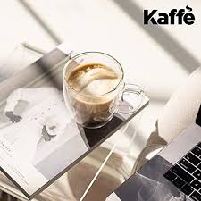 Kaffe 16oz Large Glass Coffee Cups