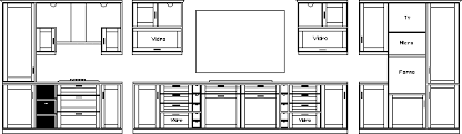 modular kitchen 2d dwg block for