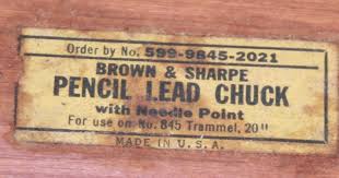 brown sharp no 845 beam trammel