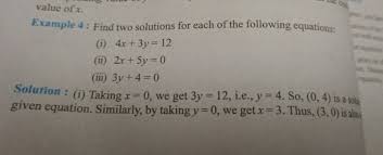 Find Two Solutions For Each Of The