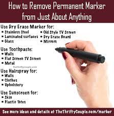 how to remove permanent marker from