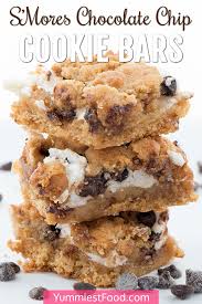 s mores chocolate chip cookie bars