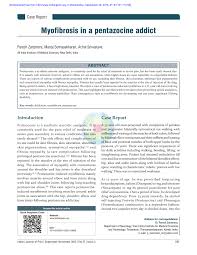 Pdf Myofibrosis In A Pentazocine Addict