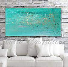 Turquoise Painting Canvas Wall Art