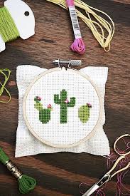 Quilting fabric and charm packs by primitive gatherings. How To Make Cute Cactus With This Easy Cross Stitch Pattern Storypiece