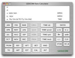 Gedcom Date Calculator Home Page