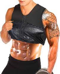 Amazon.com : HOMETA Sweat Vest for Men Waist Trainer Sauna Vest Body Shaper  Polymer Zipper Weight Loss Sauna Tank Top Workout Shirt : Sports & Outdoors