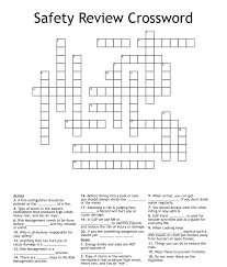 safety review crossword wordmint