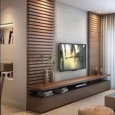 Solid Wood Wall Mounted Wooden Tv Unit