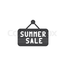 Summer Sale Sign Vector Icon Filled Stock Vector