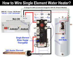 Hot water heater thermostat wiring diagram. How To Wire Single Element Water Heater And Thermostat