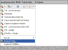 windows command prompt in my console
