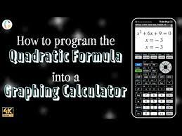 Quadratic Formula Into A Ti 84