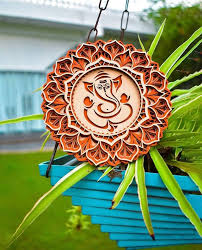 Ganesh Wall Art Mandala Wooden Wall Art