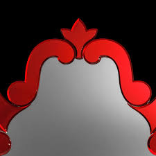 Red Clemenza Venetian Mirror