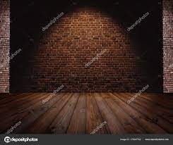 brick wall hardwood floor light spot