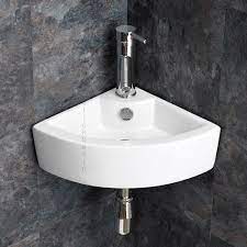 cloakroom basin corner sink bathroom