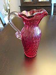 Cranberry Glass Pitcher Cranberry